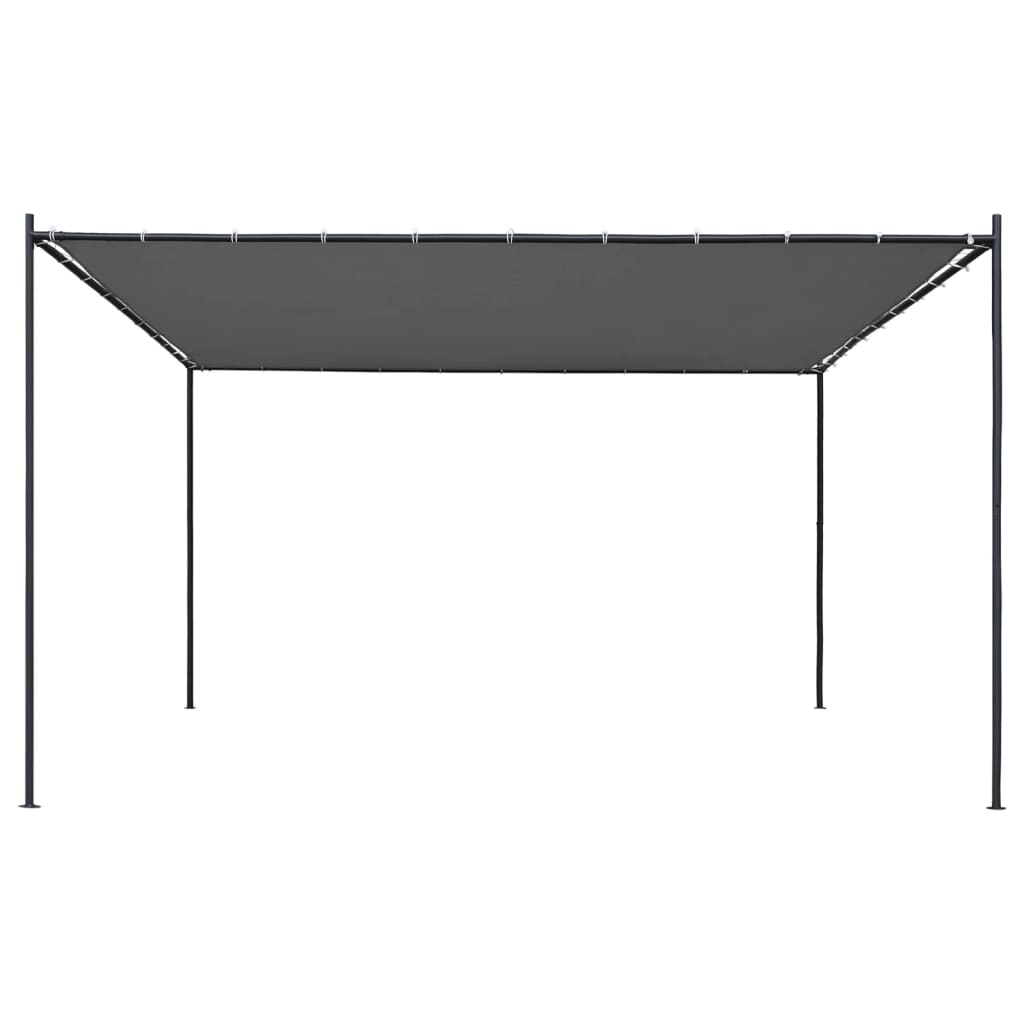 vidaXL Cenador con techo gris antracita 4x4 m