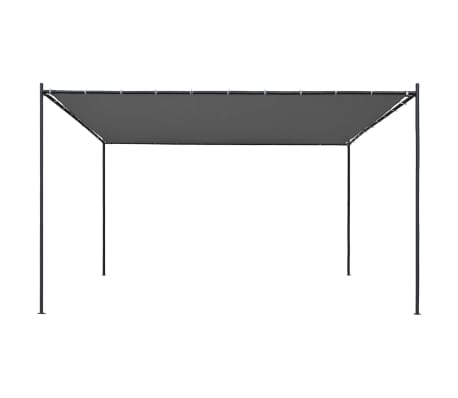 vidaXL Cenador con techo gris antracita 4x4 m