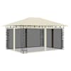 vidaXL varjualune s&auml;&auml;sev&otilde;rguga, 4 x 3 x 2,73 m, kreemjas, 180 g/m&sup2;