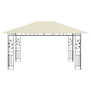 Altán s moskytiérou 4 x 3 x 2,73 m krémový 180 g/m² - obrázek 3