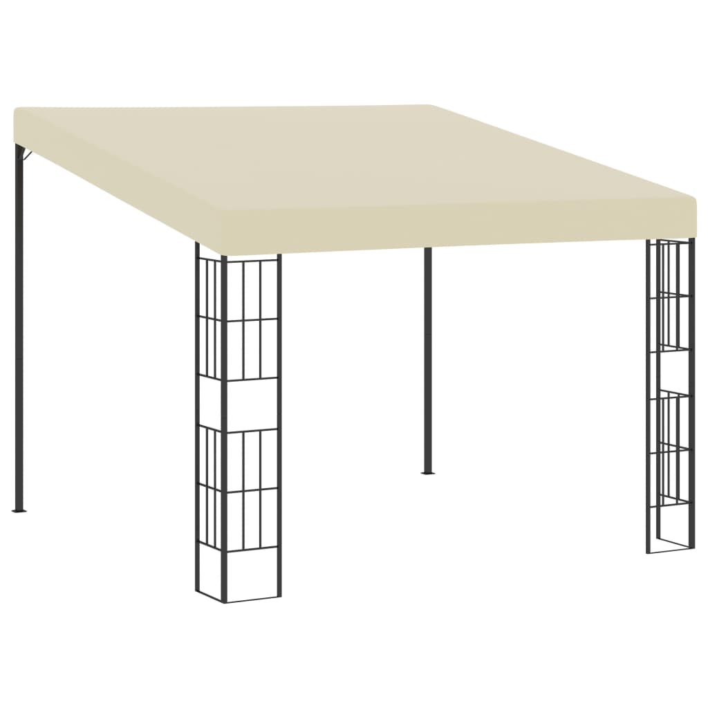 vidaXL vægmonteret pavillon 3x3 m stof cremefarvet