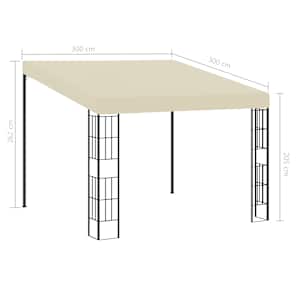 Altán ke zdi 3 x 3 m krémový textil - obrázek 6