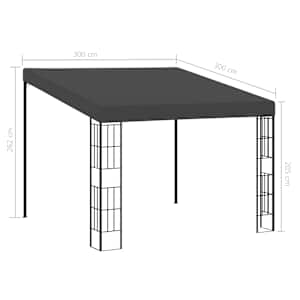 Altán ke zdi 3 x 3 m antracitový textil - obrázek 6