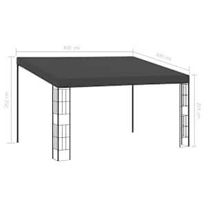 Altán ke zdi 3 x 4 m antracitový textil - obrázek 5
