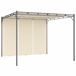 vidaXL varjualune k&uuml;ljekardinaga 3 x 3 x 2,25 m kreemjas