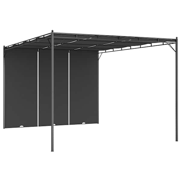 vidaXL varjualune k&uuml;ljekardinaga 4 x 3 x 2,25 m antratsiit