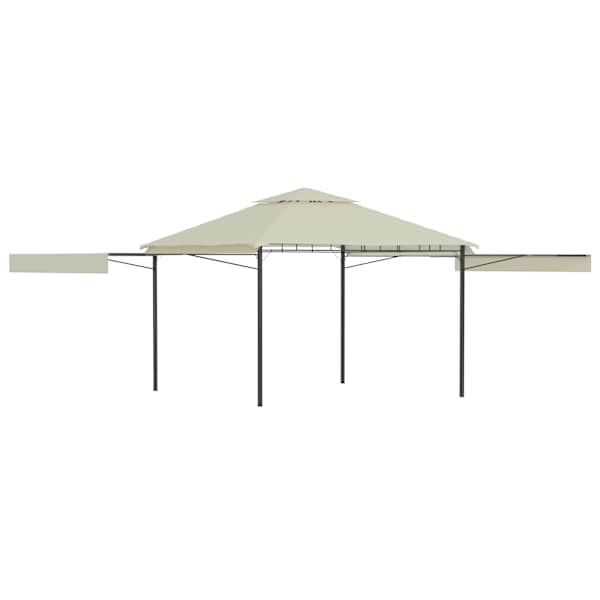 vidaXL varjualune, topeltkatusega, 3x3x2,75 m, kreemjasvalge, 180 g/m&sup2;