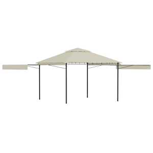 Paviljon z dvojno raztegljivo streho 3x3x2,75 m krem 180 g/m²