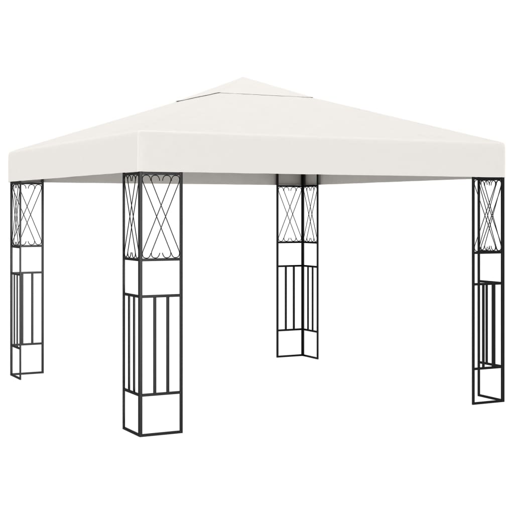 vidaXL Pavillon 3×3 m Creme Stoff