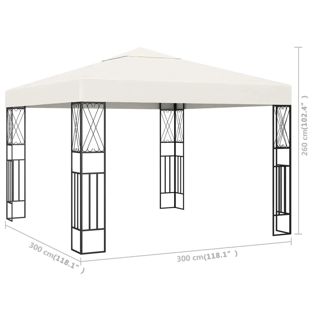 Pavilion, crem, 3 x 3 m, material textil