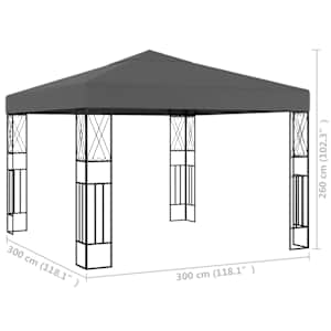 Altán 3 x 3 m antracitový textil - obrázek 5