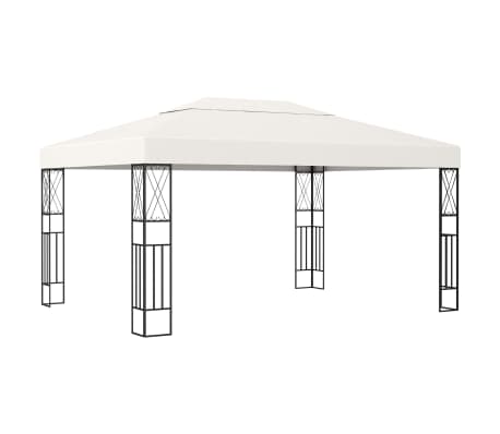 vidaXL Gazebo 3x4 m tecido creme 