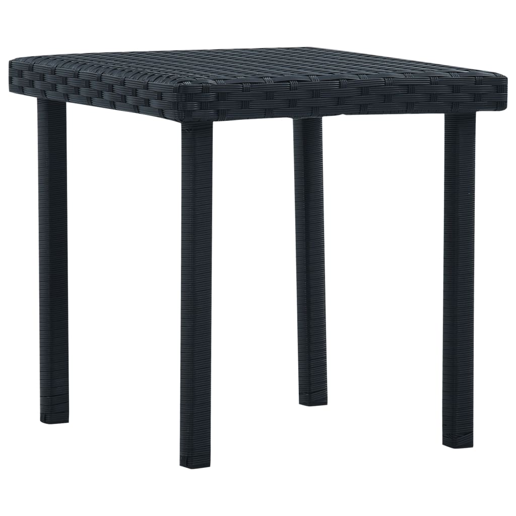 Petrashop  Zahradní čajový stolek černý 40 x 40 x 40 cm polyratan