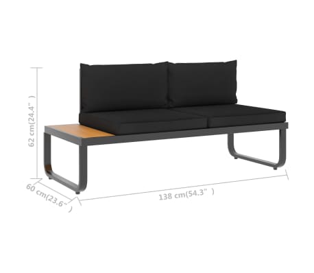 Vidaxl 4 Tlg Garten Ecksofa Set Mit Auflagen Aluminium Und Wpc Vidaxl De