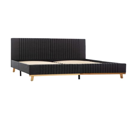 vidaXL Bedframe stof donkergrijs 160x200 cm