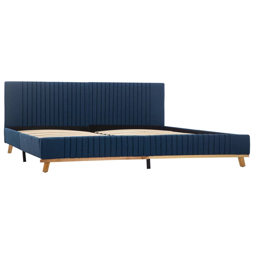 vidaXL Okvir za krevet od tkanine plavi 180 x 200 cm