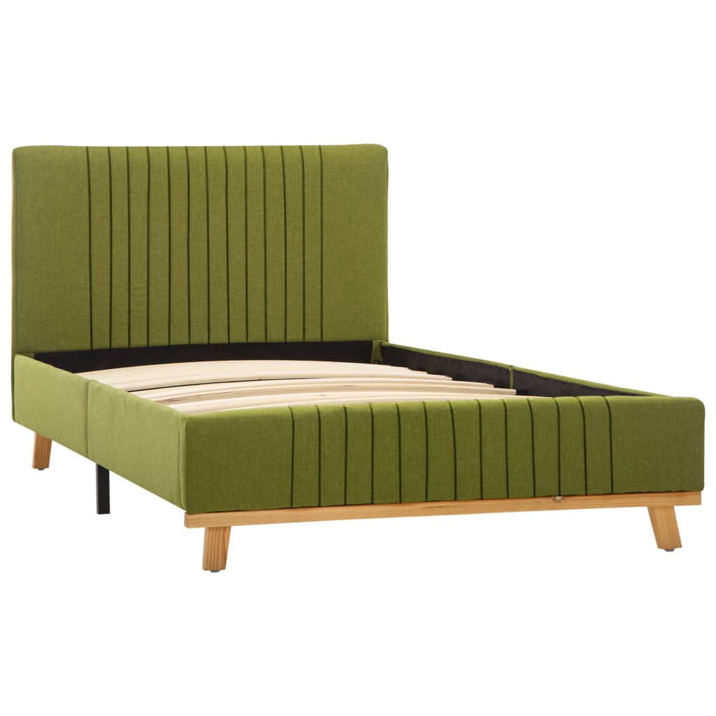 vidaXL Bedframe stof groen 90x200 cm