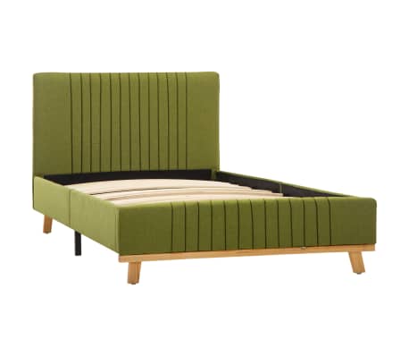 vidaXL Cadre de lit Vert Tissu 90 x 200 cm