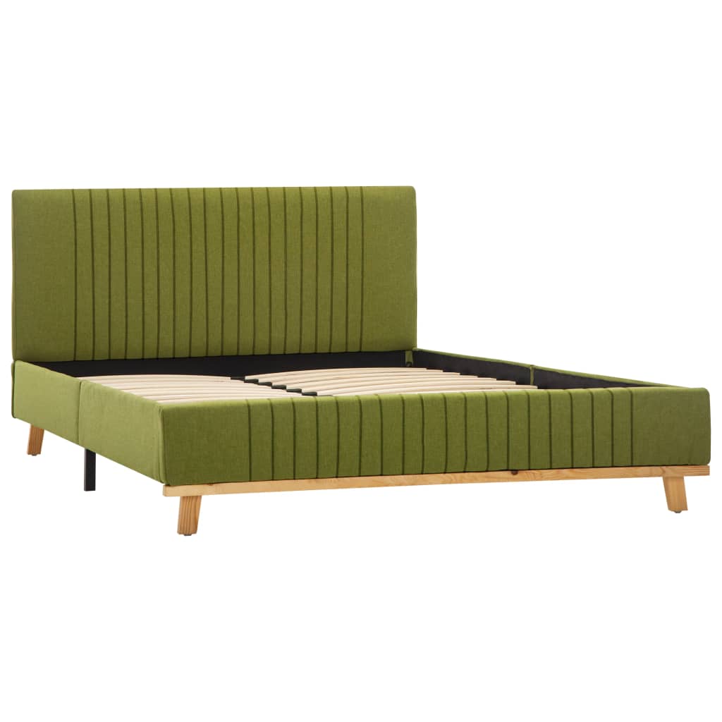 vidaXL Cadre de lit Vert Tissu 120 x 200 cm