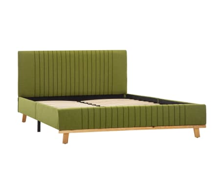 vidaXL Cadre de lit Vert Tissu 120 x 200 cm