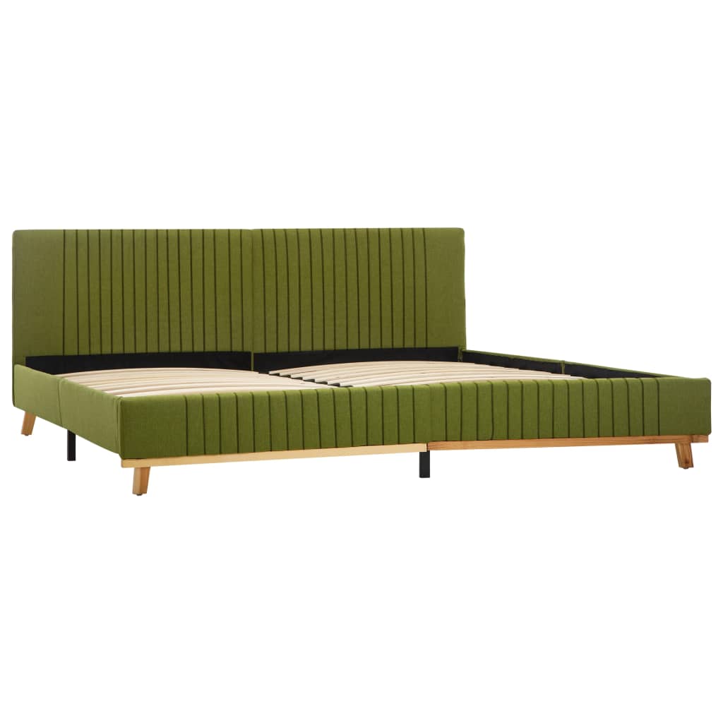 

vidaXL Bedframe stof groen 160x200 cm