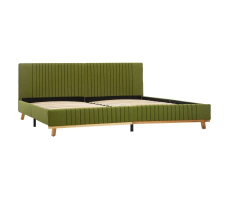 vidaXL Rám postele zelený textil 160 x 200 cm