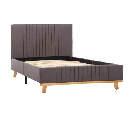 vidaXL Lovos rėmas, taupe spalvos, 90x200cm, audinys