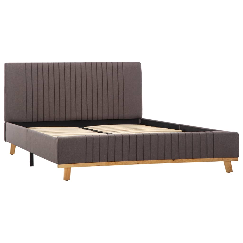 

vidaXL Bedframe stof taupe 120x200 cm