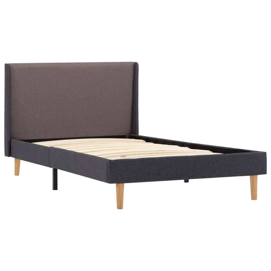 

vidaXL Bedframe stof taupe 90x200 cm