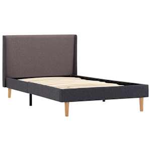 vidaXL Karyola Taupe 100x200 cm Kumaş