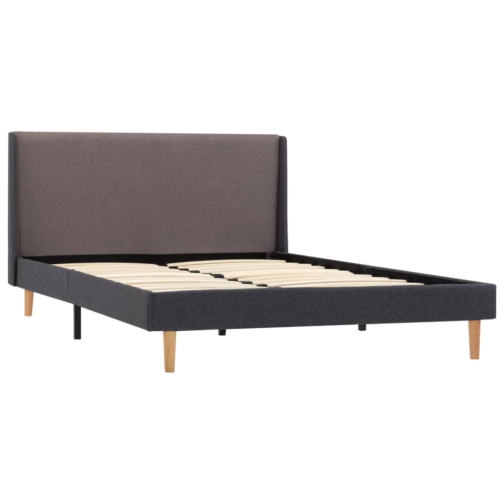 vidaXL Рамка за легло, таупе, текстил, 140x200 см