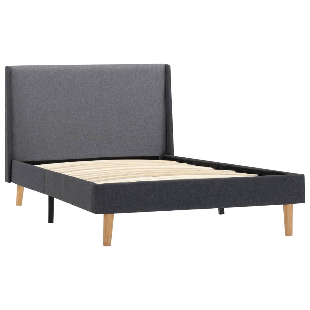 

vidaXL Bedframe stof grijs 90x200 cm