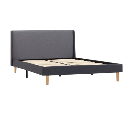 vidaXL Lovos rėmas, pilkos spalvos, 120x200cm, audinys