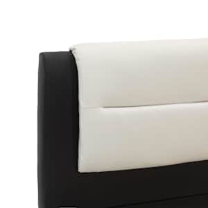 Rám postele s čelo Černá 218 x 132 x 86.5 cm Umělá kůže - obrázek 6