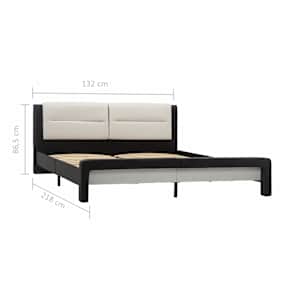 Rám postele s čelo Černá 218 x 132 x 86.5 cm Umělá kůže - obrázek 7