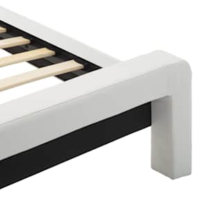 Rám postele s čelo Bílá a černá 120 x 200 cm Umělá kůže - obrázek 8