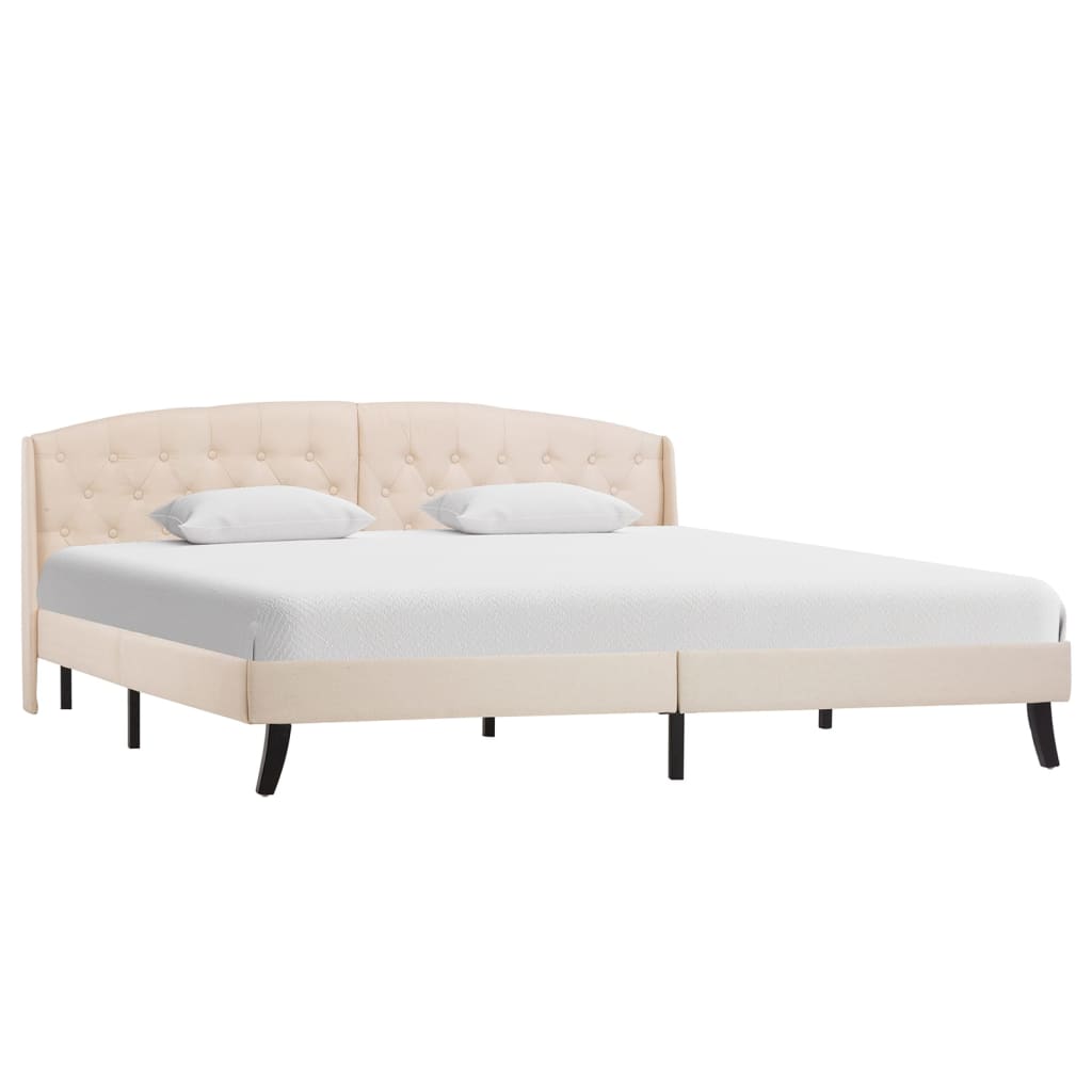 

vidaXL Bedframe stof crème 180x200 cm