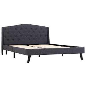 vidaXL Lovos rėmas, tamsiai pilkos spalvos, 120x200cm, audinys