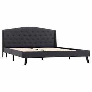 vidaXL Lovos rėmas, tamsiai pilkos spalvos, 140x200cm, audinys