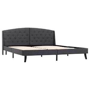 vidaXL Lovos rėmas, tamsiai pilkos spalvos, 160x200cm, audinys