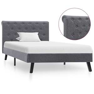 vidaXL Lovos rėmas, tamsiai pilkos spalvos, 90x200cm, audinys