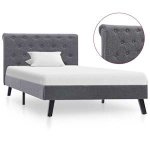 vidaXL Lovos rėmas, tamsiai pilkos spalvos, 100x200cm, audinys