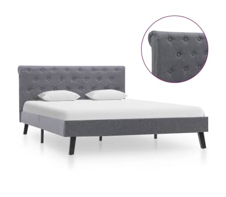 vidaXL Lovos rėmas, tamsiai pilkos spalvos, 120x200cm, audinys