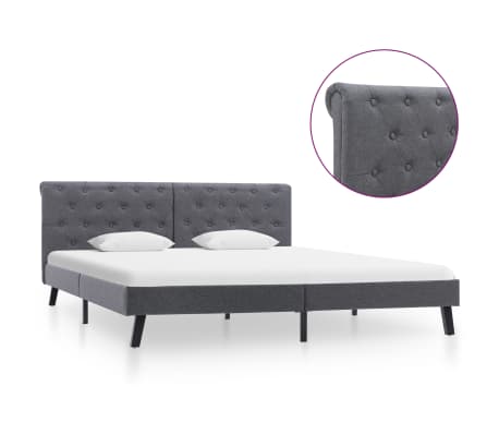 vidaXL Lovos rėmas, tamsiai pilkos spalvos, 160x200cm, audinys