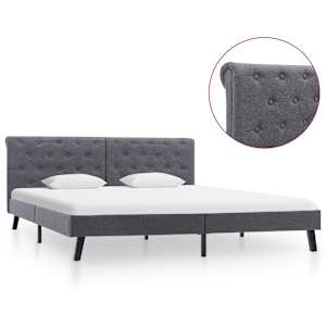 vidaXL Lovos rėmas, tamsiai pilkos spalvos, 160x200cm, audinys