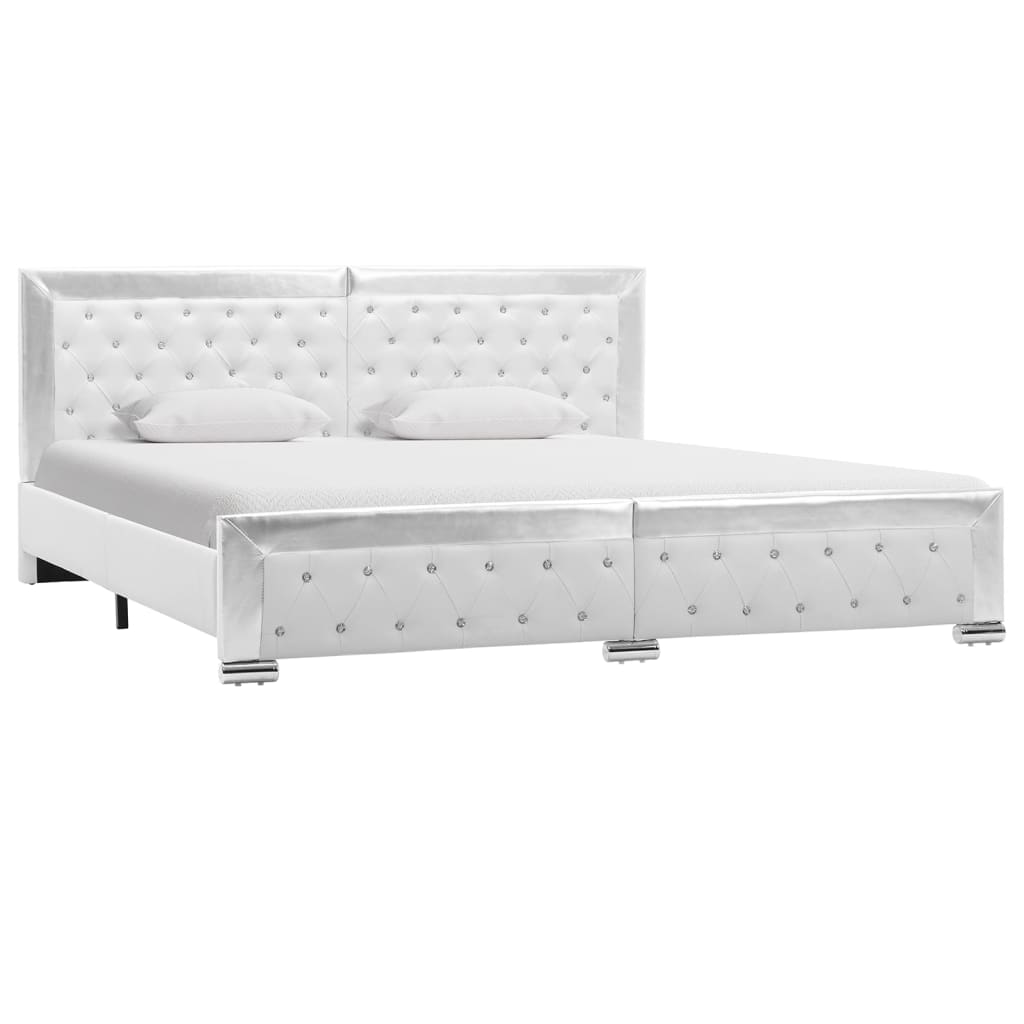 

vidaXL Bedframe kunstleer wit 180x200 cm