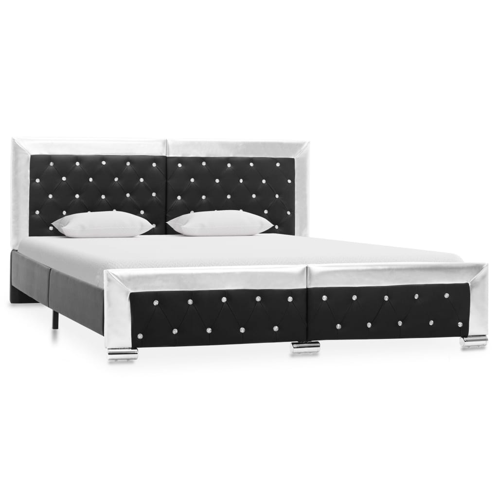 vidaXL Okvir za krevet od umjetne kože crni 160 x 200 cm