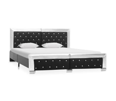 vidaXL Bedframe kunstleer zwart 160x200 cm