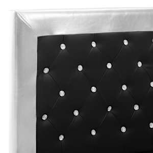 Rám postele bez matrace černý umělá kůže 180 x 200 cm - obrázek 8