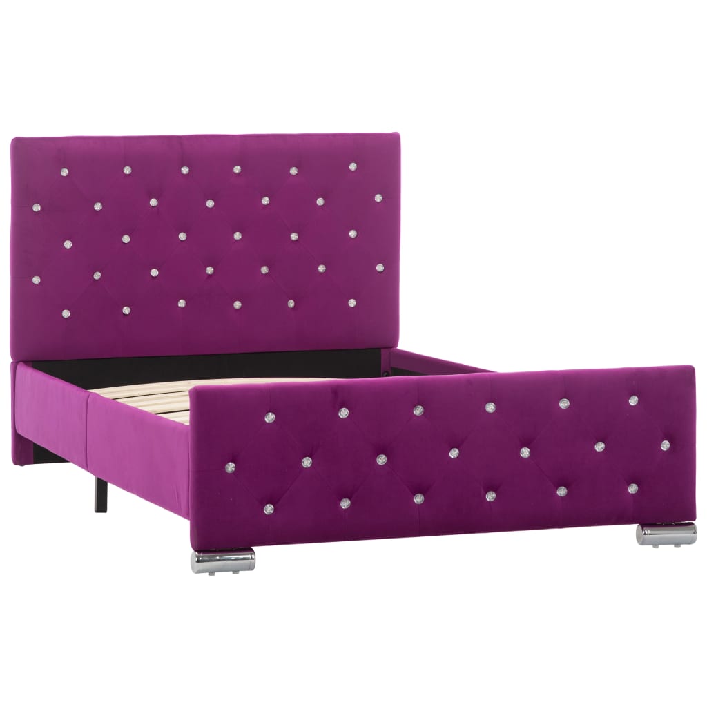

vidaXL Bedframe stof paars 100x200 cm
